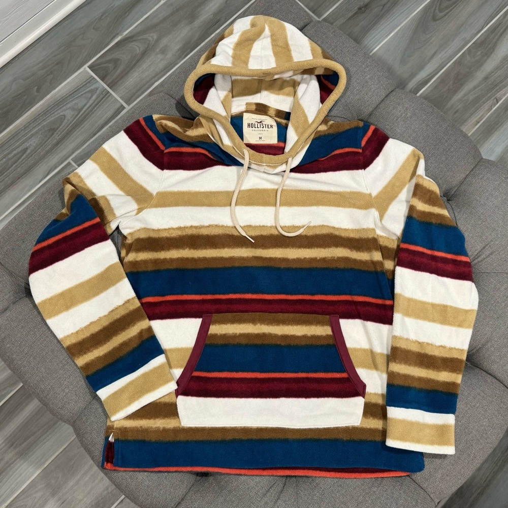 Hollister Men's Multicolor Striped Hoodie